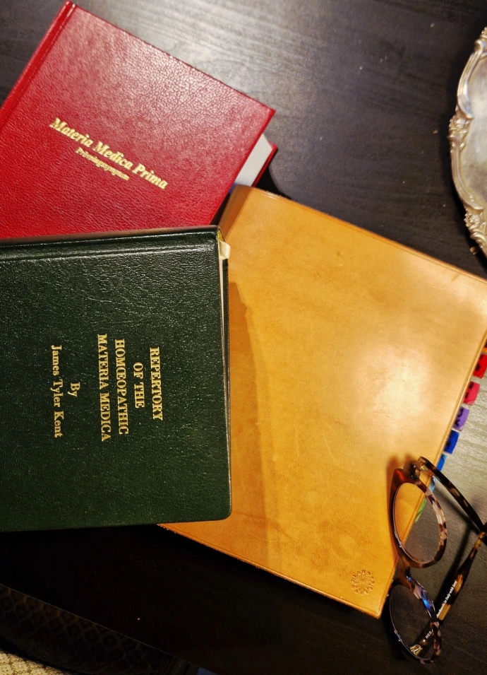 image of books on table